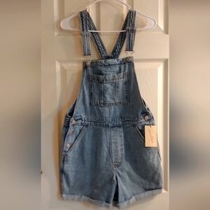 Women's NWT Denim overall shorts